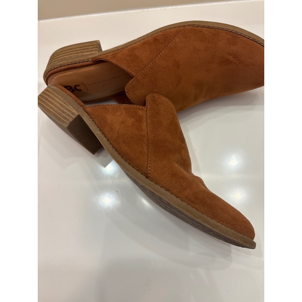 BC Born in California Mules Women's Size 7 Cognac Brown Slip On‎ Shoes - Picture 7 of 8